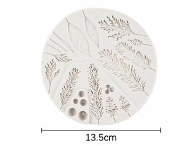Molde silicona 15 hojas y frutos